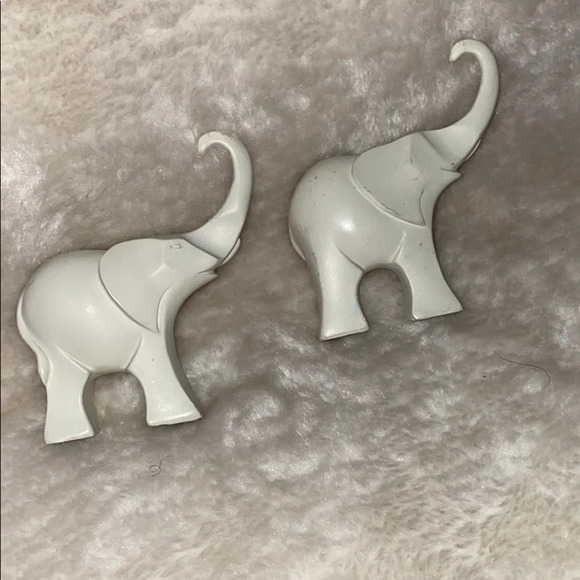 CERAMIC ELEPHANT HOME DECOR Set of 2 - Picture 2 of 11
